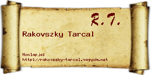 Rakovszky Tarcal névjegykártya